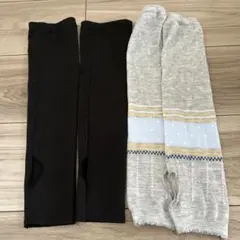 アームカバー ブラック グレー 2点セット