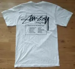 STUSSY ステューシー プリント Tシャツ 白 S ショーンフォント筆記体