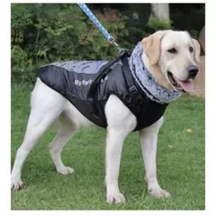 ペット服 ベスト XL 冬 犬服 コート ジャケット ダウン ハーネス付き