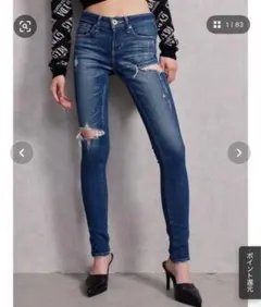 GYDA スキニーデニムパンツ インディゴブルー