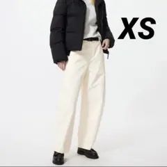 ジャージーバレルレッグパンツ　ユニクロ　オフホワイト　XS