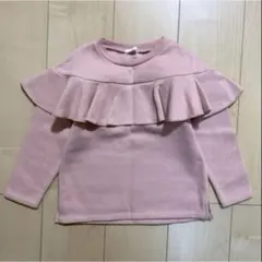 GU ジーユー　子供　キッズ　トレーナー　ピンク　フリル　トレーナー　110