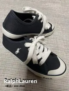 新品★ラルフローレン　ポロ　キッズ　スニーカー20センチ　ネイビー　子供