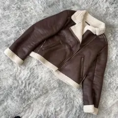 INGNI フェイクレザージャケット　茶　ファスナーポケット　レディースM