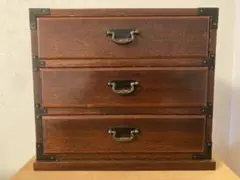 木製3段小物入れ レトロ（使用品）