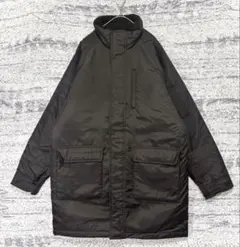 ユニクロ 中綿コート ブラウン 防寒 ロング丈 ラグランスリーブ 多ポケット M