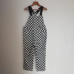 BREEZEキッズ オーバーオール チェッカーフラッグ柄