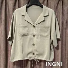 INGNI 半袖ブラウス カーキ