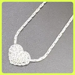✨極美品 スワロフスキー SWAROVSKI シルバーハートネックレス40cm✧