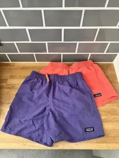 K*送様 Patagonia バギーズショーツ　紫　ピンク　2枚セット　キッズM