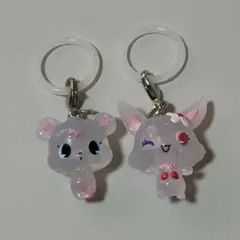 【開封済み】ジュエルペット　めじるしアクセサリー　ルビー　ラブラ