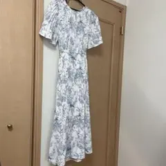 GRL グレイル 花柄フレアスリーブロングワンピース S
