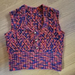 手編み ベスト