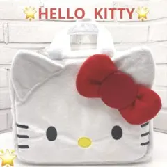 サンリオキャラクターズ フェイス ふわふわ バッグ ハローキティ