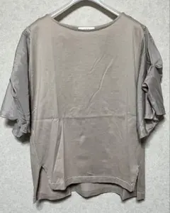 日本製　アダムエロペ　異素材　AER 半袖　Tシャツ　袖ボリューム ブラウスのサムネイル