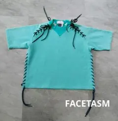 FACETASM ファセッタズム レースアップ半袖スウェット 緑 2のサムネイル