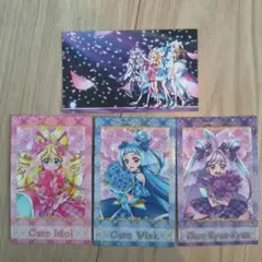 キミとアイドルプリキュア　感謝祭　フォト風カード　　告知カード　セット