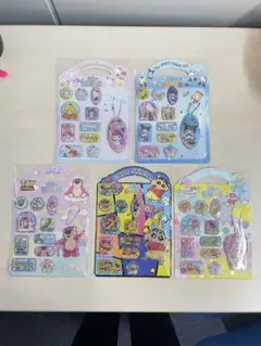 【5枚セット】サンリオ　クレヨンしんちゃん　トイストーリー　ウォーターシール