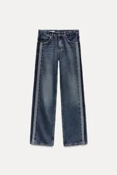 ZARA TRF ミッドライズ折り返しウエストデニムパンツ 32 5号 - メルカリ
