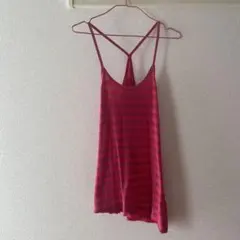 ピンク ストライプ キャミソール