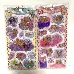 キラキラウォーターinシール サンリオキャラクターズ　日焼けキティ　2枚セット
