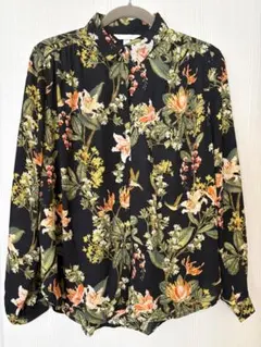 H&M 花柄 長袖シャツ EUR 42 JPN L