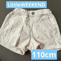 Little WEEKEND ハート刺繍ショートパンツ110cm ピンク