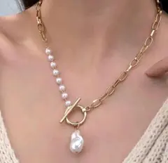 ✨ バロックパール ネックレス ペンダント ゴールド フォーマル フェイク