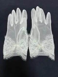 ホワイトウェディンググローブ、パーティグローブ
