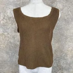 SENSE OF PLACE ニットベスト ブラウン フリーサイズ フリー 春夏