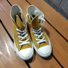 Converse All Star ハイカットスニーカー イエロー　紐なし