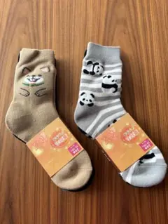 裏ボアソックス モコモコ　裏起毛 防寒靴下 ２セット