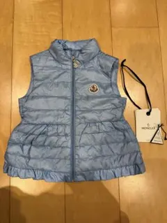 MONCLER ダウンベスト 青 収納袋付き - メルカリ