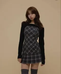 ANDMARY Selena check mini dress