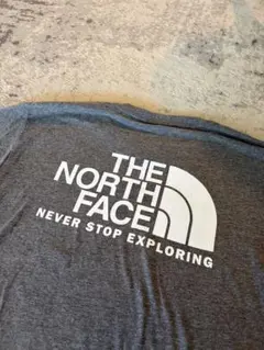 新品メンズノースフェイス半袖Tシャツ バックロゴ　グレー　M