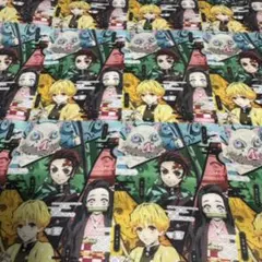 炭治郎　ねずこ　善逸　伊之助鬼滅の刃キャラクター生地 約50✖️70
