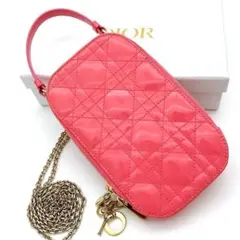 Dior カナージュ パテント スマホショルダーバッグ - メルカリ