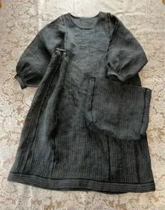 古布リメイク　藍染め　ワンピース　トークバッグ