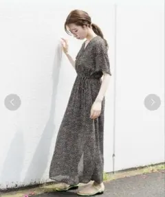 花柄ロングワンピース　kastane