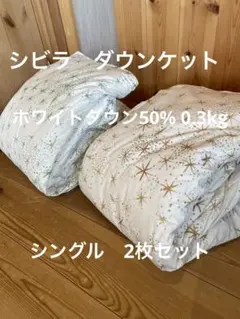 新品　丸洗可【シビラ】羽毛肌掛布団 ダウンケット（シングル）ルス　2色各1枚