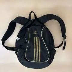 adidas 3本ラインバックパック 黒/金　キッズ　ボール入れ有り　サッカー