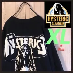 ヒステリックグラマー ニット カーディガン ビック背面ヒスガールズロゴ入り