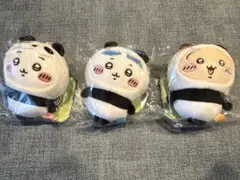 【お顔厳選】ちいかわ パンダなマスコット3種セット（ハチワレ・ちいかわ・うさぎ）