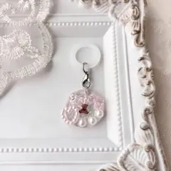 アンブレラマーカー マーカーチャーム ♡ レジン くま リボン ハート ピンク