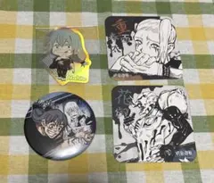 呪術廻戦　アートコースター　缶バッジ　ステッカー　真人　花御　重面