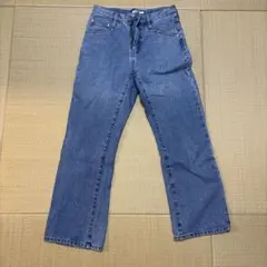 ライトブルー ワイドレッグ デニムパンツのサムネイル