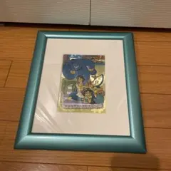 古着屋購入！ディズニー アラジン ジーニー アートポスター 額装