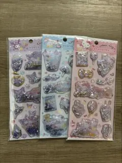 サンリオ　キティ　シナモ　クロミ　シャカシャカ　キラキラ　シール　交換