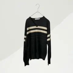 【ビームスライツ】ボーダー ニット イタリア製 【古着】のサムネイル