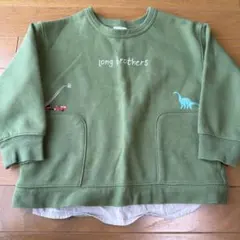 Si-Shu-Non トレーナー 100cm カーキ 恐竜のサムネイル